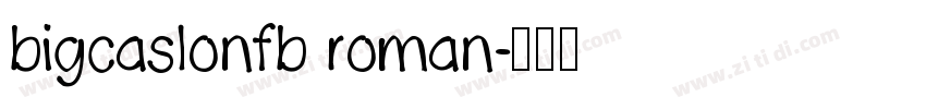 bigcaslonfb roman字体转换